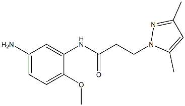 N-(5-amino-2-methoxyphenyl)-3-(3,5-dimethyl-1H-pyrazol-1-yl)propanamide Struktur