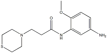 N-(5-amino-2-methoxyphenyl)-3-(thiomorpholin-4-yl)propanamide Struktur