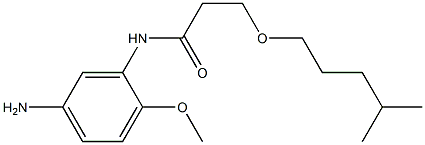 N-(5-amino-2-methoxyphenyl)-3-[(4-methylpentyl)oxy]propanamide Struktur