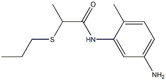 N-(5-amino-2-methylphenyl)-2-(propylsulfanyl)propanamide Struktur