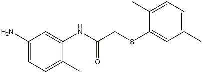 N-(5-amino-2-methylphenyl)-2-[(2,5-dimethylphenyl)sulfanyl]acetamide Struktur