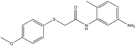 N-(5-amino-2-methylphenyl)-2-[(4-methoxyphenyl)sulfanyl]acetamide Struktur