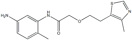 N-(5-amino-2-methylphenyl)-2-[2-(4-methyl-1,3-thiazol-5-yl)ethoxy]acetamide Struktur