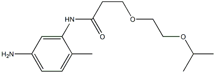 N-(5-amino-2-methylphenyl)-3-[2-(propan-2-yloxy)ethoxy]propanamide Struktur