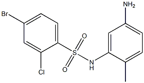 N-(5-amino-2-methylphenyl)-4-bromo-2-chlorobenzene-1-sulfonamide Struktur