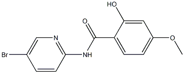 N-(5-bromopyridin-2-yl)-2-hydroxy-4-methoxybenzamide Struktur