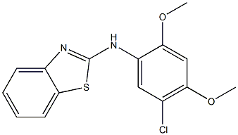 N-(5-chloro-2,4-dimethoxyphenyl)-1,3-benzothiazol-2-amine Struktur