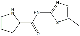 N-(5-methyl-1,3-thiazol-2-yl)pyrrolidine-2-carboxamide Struktur