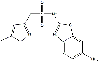 N-(6-amino-1,3-benzothiazol-2-yl)-1-(5-methyl-1,2-oxazol-3-yl)methanesulfonamide Struktur