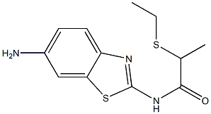 N-(6-amino-1,3-benzothiazol-2-yl)-2-(ethylsulfanyl)propanamide Struktur