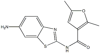 N-(6-amino-1,3-benzothiazol-2-yl)-2,5-dimethyl-3-furamide Struktur