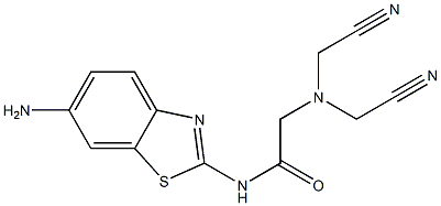 N-(6-amino-1,3-benzothiazol-2-yl)-2-[bis(cyanomethyl)amino]acetamide Struktur