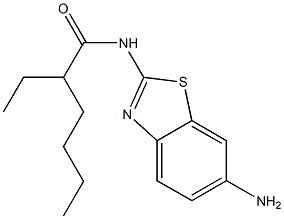 N-(6-amino-1,3-benzothiazol-2-yl)-2-ethylhexanamide Struktur