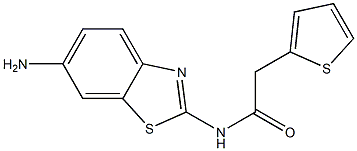 N-(6-amino-1,3-benzothiazol-2-yl)-2-thien-2-ylacetamide Struktur