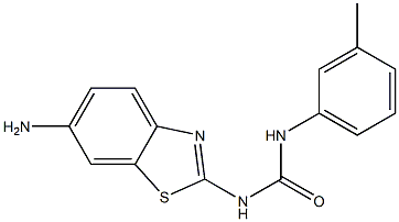 N-(6-amino-1,3-benzothiazol-2-yl)-N'-(3-methylphenyl)urea Struktur