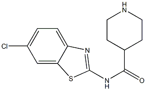 N-(6-chloro-1,3-benzothiazol-2-yl)piperidine-4-carboxamide Struktur