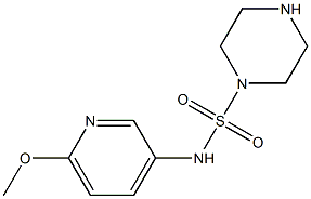 N-(6-methoxypyridin-3-yl)piperazine-1-sulfonamide Struktur