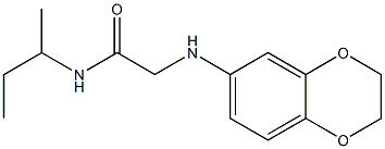 N-(butan-2-yl)-2-(2,3-dihydro-1,4-benzodioxin-6-ylamino)acetamide Struktur