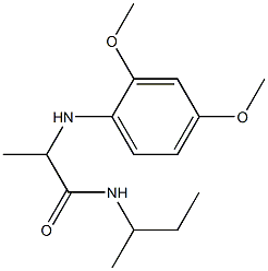 N-(butan-2-yl)-2-[(2,4-dimethoxyphenyl)amino]propanamide Struktur