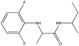 N-(butan-2-yl)-2-[(2,6-difluorophenyl)amino]propanamide Struktur