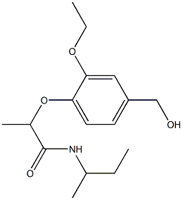 N-(butan-2-yl)-2-[2-ethoxy-4-(hydroxymethyl)phenoxy]propanamide Struktur