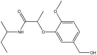 N-(butan-2-yl)-2-[5-(hydroxymethyl)-2-methoxyphenoxy]propanamide Struktur