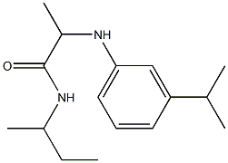 N-(butan-2-yl)-2-{[3-(propan-2-yl)phenyl]amino}propanamide Struktur