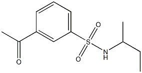 N-(butan-2-yl)-3-acetylbenzene-1-sulfonamide Struktur