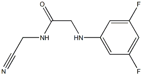 N-(cyanomethyl)-2-[(3,5-difluorophenyl)amino]acetamide Struktur