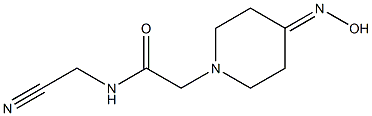 N-(cyanomethyl)-2-[4-(hydroxyimino)piperidin-1-yl]acetamide Struktur