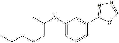 N-(heptan-2-yl)-3-(1,3,4-oxadiazol-2-yl)aniline Struktur