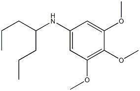 N-(heptan-4-yl)-3,4,5-trimethoxyaniline Struktur