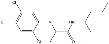 N-(pentan-2-yl)-2-[(2,4,5-trichlorophenyl)amino]propanamide Struktur