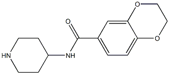 N-(piperidin-4-yl)-2,3-dihydro-1,4-benzodioxine-6-carboxamide Struktur