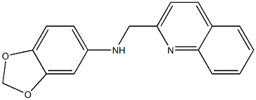 N-(quinolin-2-ylmethyl)-2H-1,3-benzodioxol-5-amine Struktur