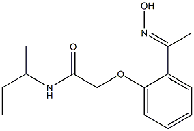 N-(sec-butyl)-2-{2-[(1E)-N-hydroxyethanimidoyl]phenoxy}acetamide Struktur