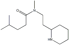 N,4-dimethyl-N-[2-(piperidin-2-yl)ethyl]pentanamide Struktur