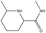 N,6-dimethylpiperidine-2-carboxamide Struktur