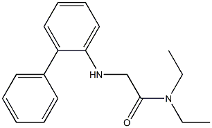 N,N-diethyl-2-[(2-phenylphenyl)amino]acetamide Struktur