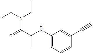 N,N-diethyl-2-[(3-ethynylphenyl)amino]propanamide Struktur