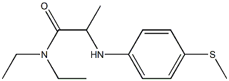 N,N-diethyl-2-{[4-(methylsulfanyl)phenyl]amino}propanamide Struktur