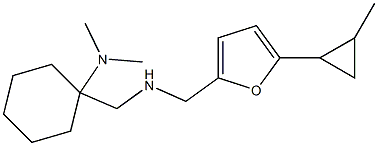 N,N-dimethyl-1-[({[5-(2-methylcyclopropyl)furan-2-yl]methyl}amino)methyl]cyclohexan-1-amine Struktur