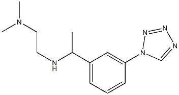 N,N-dimethyl-N'-{1-[3-(1H-tetrazol-1-yl)phenyl]ethyl}ethane-1,2-diamine Struktur