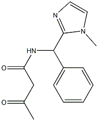 N-[(1-methyl-1H-imidazol-2-yl)(phenyl)methyl]-3-oxobutanamide Struktur