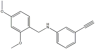 N-[(2,4-dimethoxyphenyl)methyl]-3-ethynylaniline Struktur