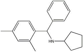 N-[(2,4-dimethylphenyl)(phenyl)methyl]cyclopentanamine Struktur