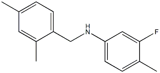 N-[(2,4-dimethylphenyl)methyl]-3-fluoro-4-methylaniline Struktur