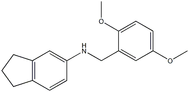 N-[(2,5-dimethoxyphenyl)methyl]-2,3-dihydro-1H-inden-5-amine Struktur