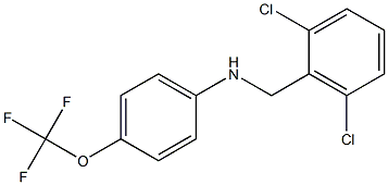 N-[(2,6-dichlorophenyl)methyl]-4-(trifluoromethoxy)aniline Struktur