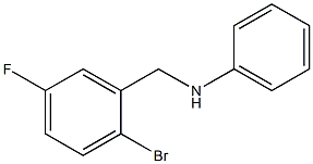 N-[(2-bromo-5-fluorophenyl)methyl]aniline Struktur